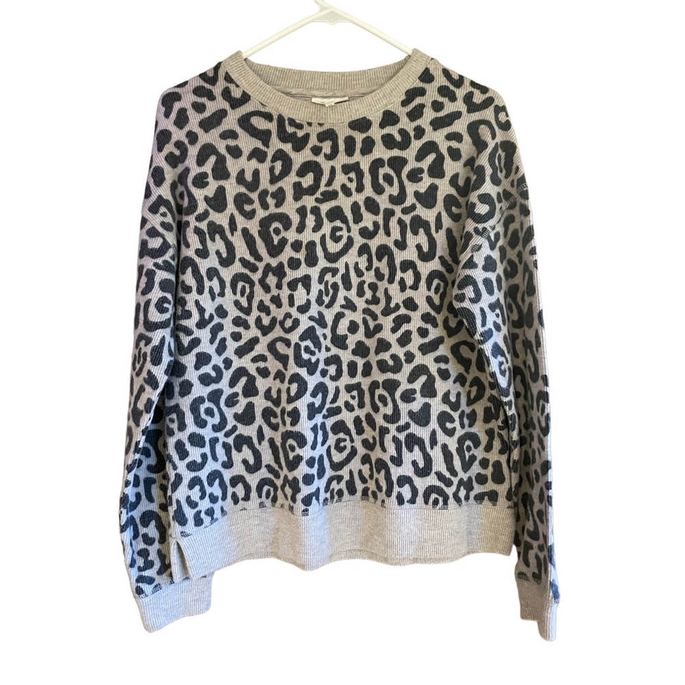 Seed Heritage Gray animal print sweater M 2